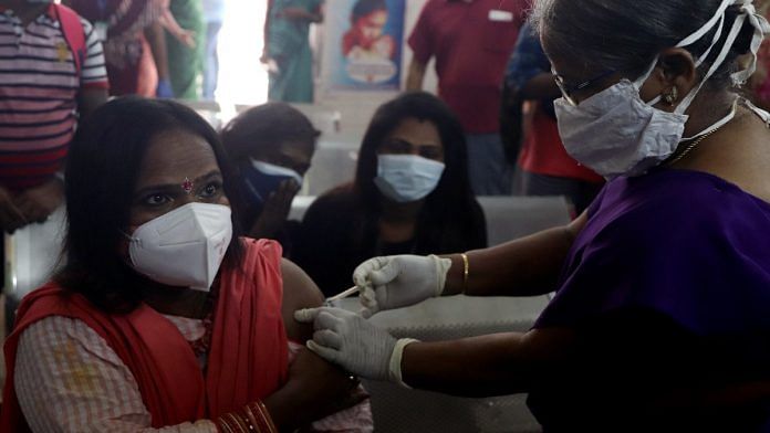A beneficiary gets the Covid vaccine in Chennai | Representational image | ANI