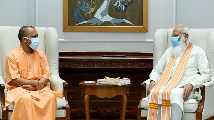 Uttar Pradesh CM Yogi Adityanath met PM Narendra Modi at the latter's official residence in Delhi Friday | ANI