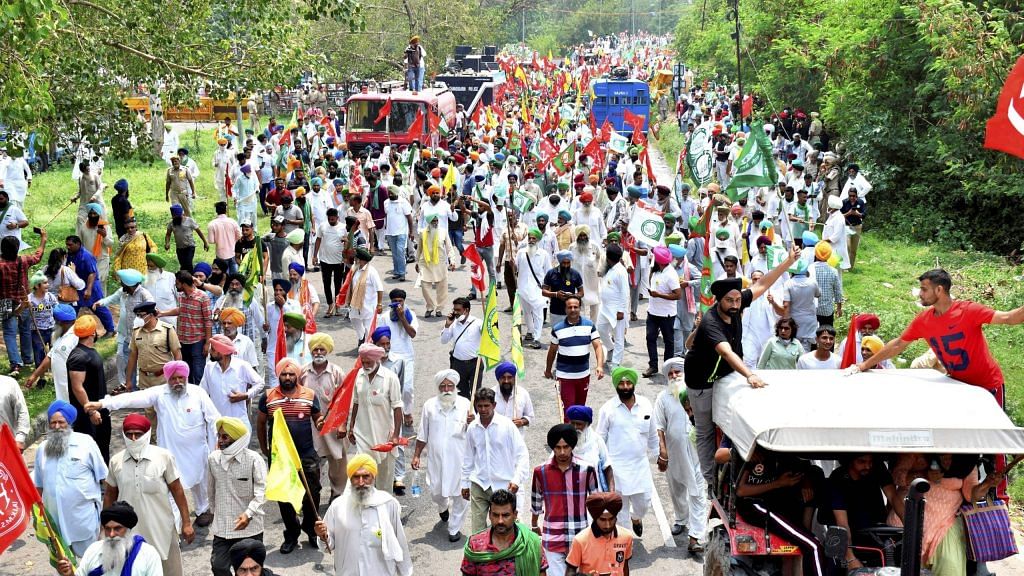 Chandigarh farmers protest