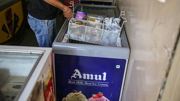 An Amul branded refrigerator at a store in Mumbai, in March 2021 | Dhiraj Singh | Bloomberg