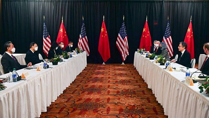 The US-China Alaska summit that took place in March 2021 | Twitter
