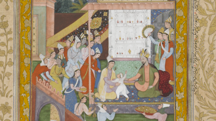 A painting from Akbarnama | Young Akbar recognises his mother | Wikimedia Commons