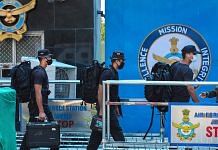 Special security force personnel arrive at the Jammu Air Force Station after two low-intensity explosions were reported in the early hours of 27 June. Photo: PTI