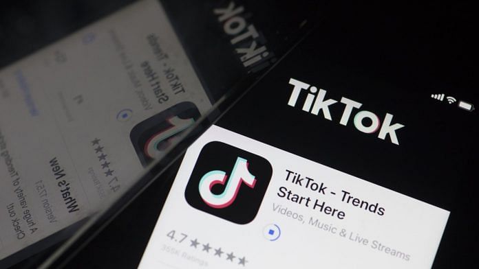 The download page for ByteDance Ltd.'s TikTok app | Brent Lewin | Bloomberg