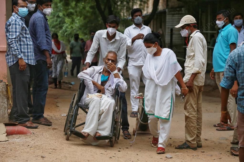 Patients being wheeled into the Government General Hospital in Anantapur | Photo: Manisha Mondal/ThePrint