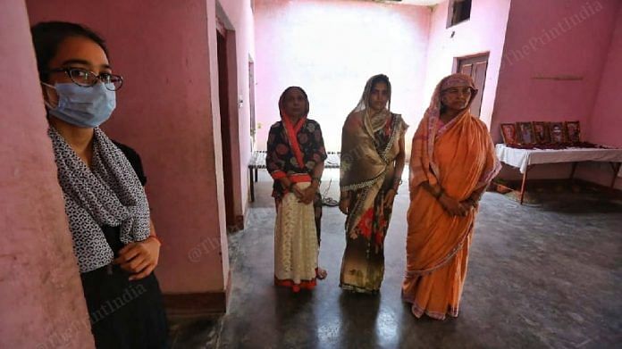 (From left) Mishi Yadav, Anupama Yadav, Seema Singh and Kusma Yadav, who lost eight members of their family | Photo: Praveen Jain/ThePrint