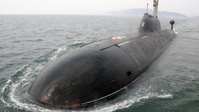 Nuclear submarine INS Chakra (representational image) | Indian Navy