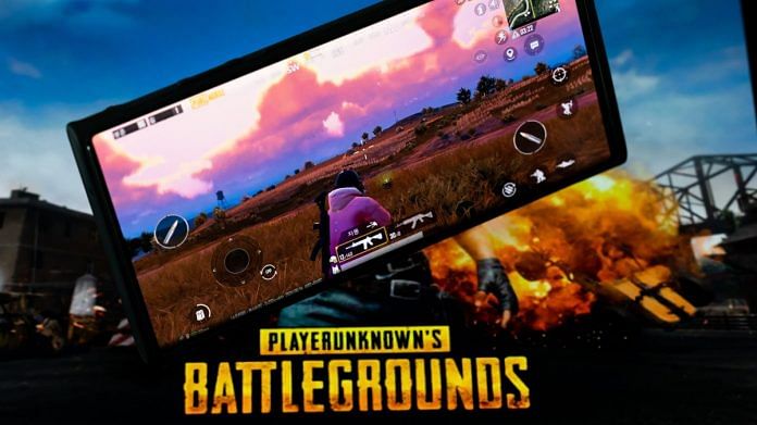 The PlayerUnknown's Battlegrounds (PUBG) video game is arranged on a smartphone and computer screen in Seoul, South Korea