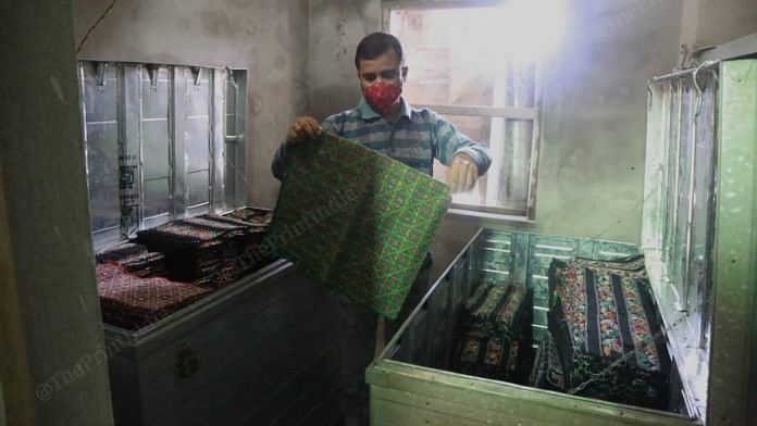Prabir De, a dealer, shows the unsold stock lying at his house | Manisha Mondal | ThePrint