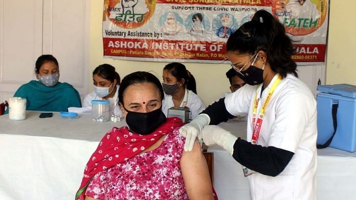 A medic administers the second dose of the Covid-19 vaccine at a health centre | Representational image| ANI