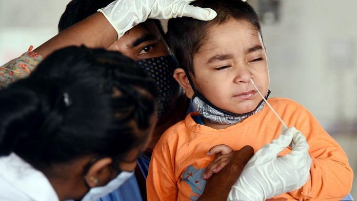 A child is tested for Covid | Representational image | ANI