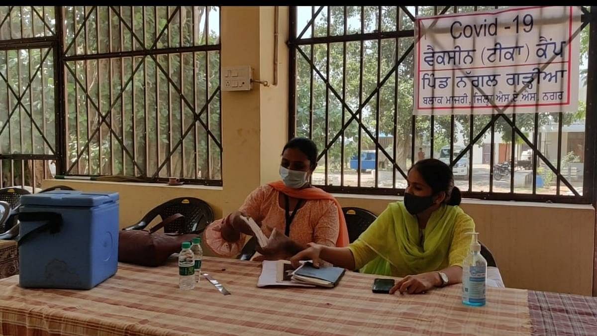 A vaccination camp at Nangal Ghariyan village in Mohali | Reeti Agarwal | ThePrint