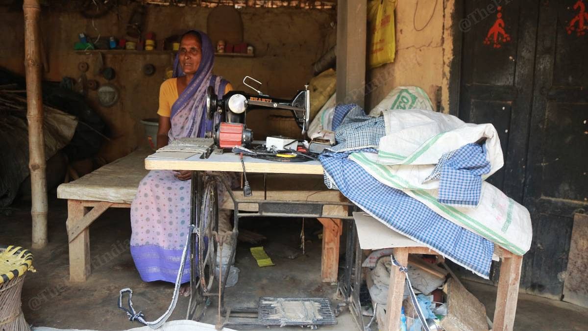 Kalpana Mondal, a kantha stitch artist now works as a daily wage labourer, while her son has migrated to Punjab for work | Manisha Mondal | ThePrint