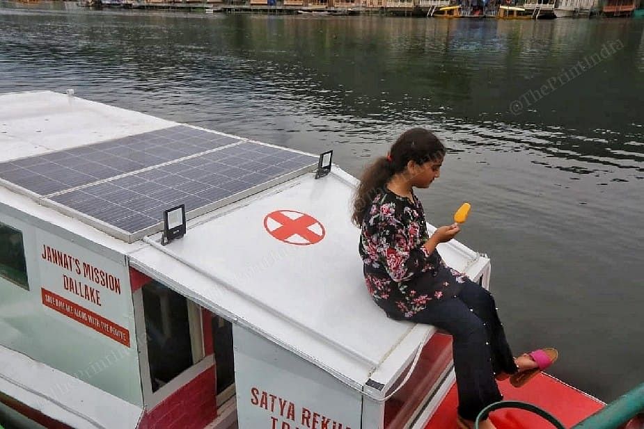 Jannat sits on the ambulance | Photo: Praveen Jain | ThePrint