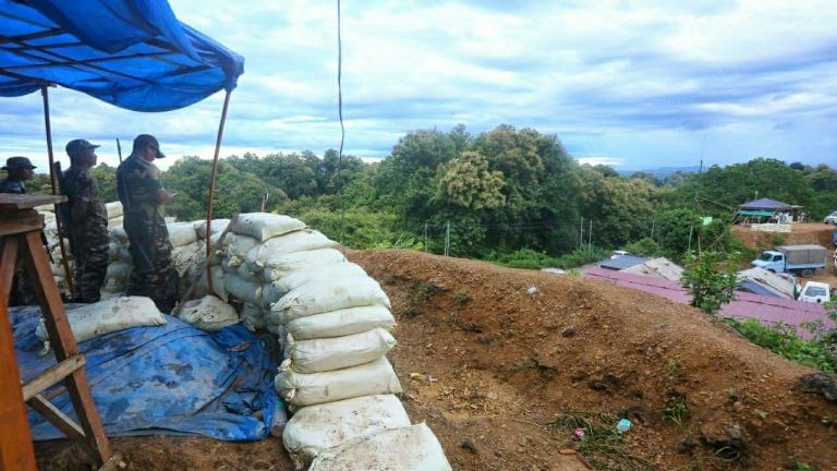 Bullet-riddled police posts, vandalised bus — images from site where Assam, Mizoram cops clashed
