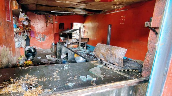 Representational image | A tea stall in Kolkata damaged during post-poll violence in Bengal in May. The NCSC says it has received 100s of complaints from Bengal since the election results, which were followed by violence in the state | ANI