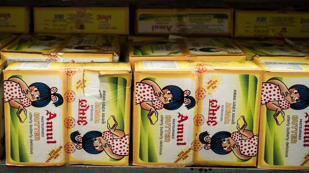 Representational image | Packets of Amul butter | Sanjit Das/Bloomberg