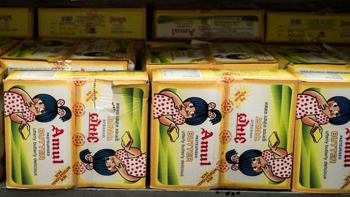 Representational image | Packets of Amul butter | Sanjit Das/Bloomberg