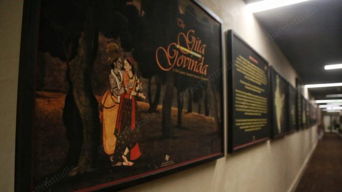 Paintings have been displayed on the hallways of office area | Photo: Manisha Mondal | ThePrint