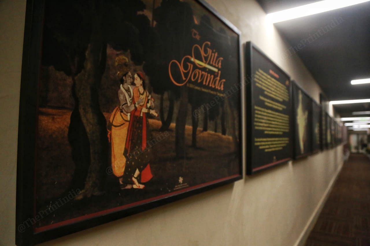 Paintings have been displayed on the hallways of office area | Photo: Manisha Mondal | ThePrint