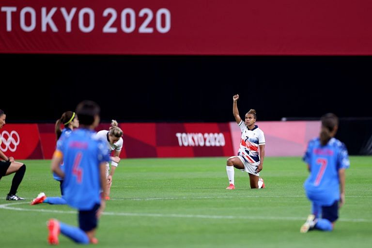 Black Lives Matter, racial justice protests take centre stage at Tokyo Games