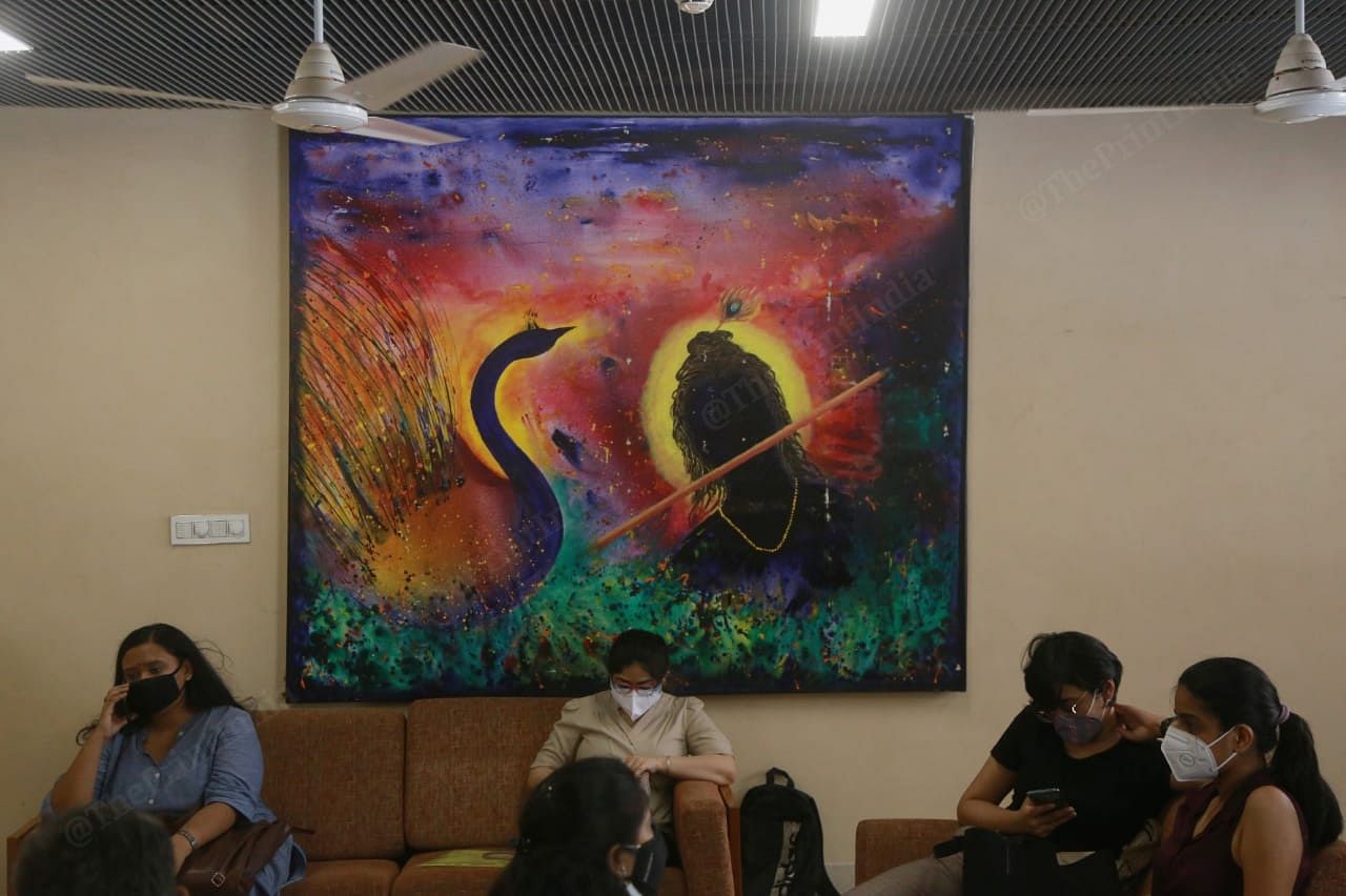 Sitting areas have paintings on walls | Photo: Manisha Mondal | ThePrint