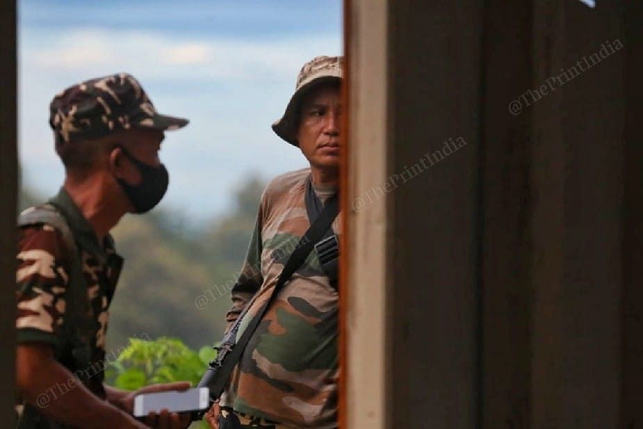 Mizoram police at the Kawngkhar post | Photo: Praveen Jain | ThePrint