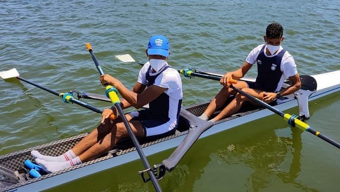 Indian rowers Arjun Lal Jat and Arvind Singh