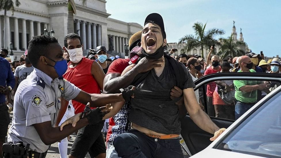 Cuba sees biggest anti-govt protests in decades, dozens arrested