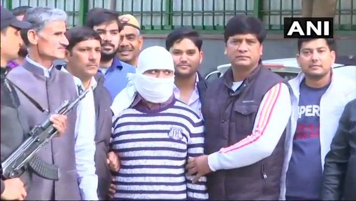 File photo of Indian Mujahideen terrorist Ariz Khan arrested by Delhi Police Special Cell | Twitter /@ANI