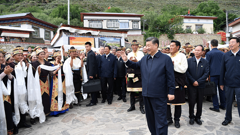 Chinese President Xi Jinping's visit to to Nyingchi, Tibet in July, 2021 | Twitter