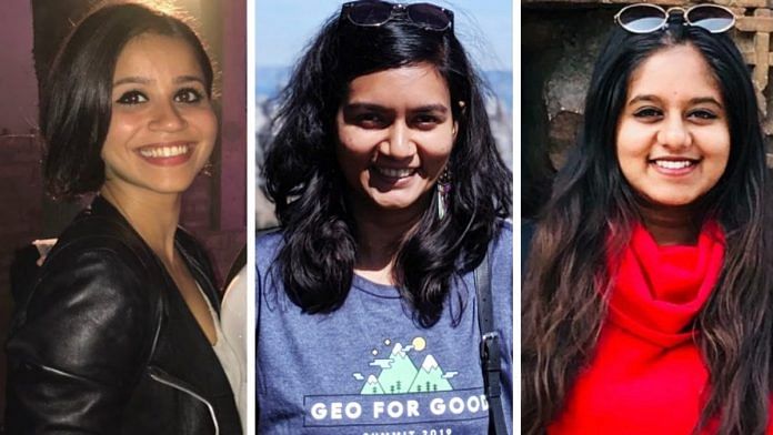 (L-R) Tech4Good Community co-founders Anusha Meher Bhargava, Rinju Rajan, Akhila Somanath | Credit: Tech4Good Community