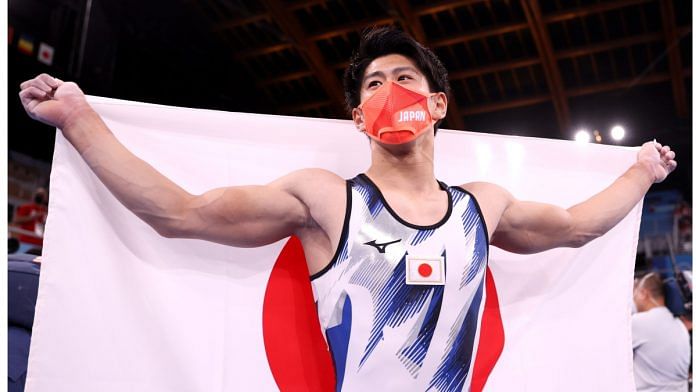 A gymnast from the Japan contingent at Tokyo Olympics | Bloomberg