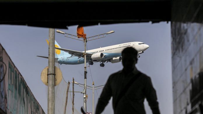 A Jet Airways aircraft flying over Mumbai | Bloomberg File Photo