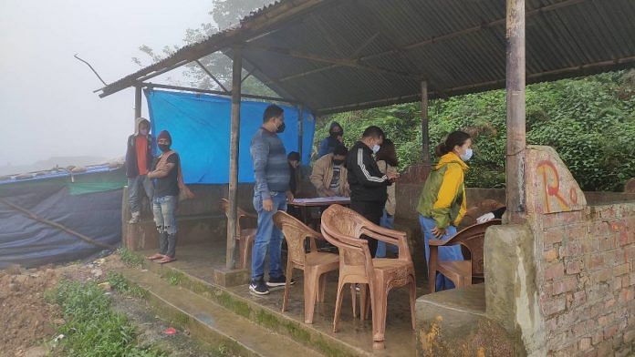 Healthcare workers turn a bus stop into a vaccination site, in Manipur | Simrin Sirur | ThePrint