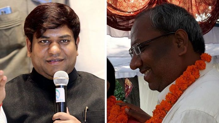 Vikassheel Insaan Party National President Mukesh Sahani and Nishad Party chief Sanjay Nishad | ANI and Facebook