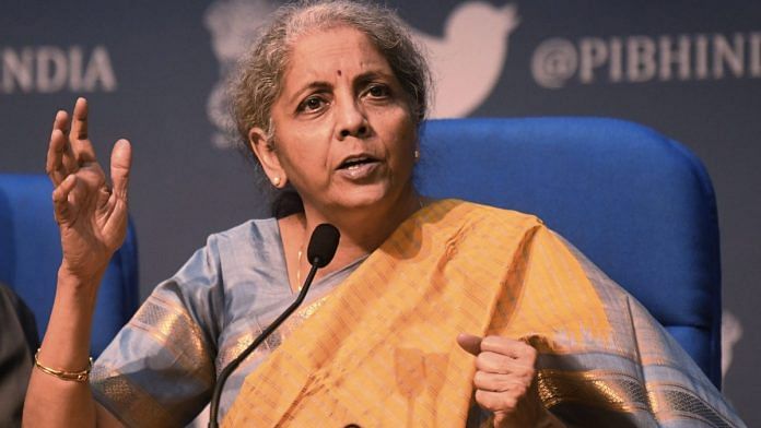 File photo of Finance Minister Nirmala Sitharaman | ANI photo
