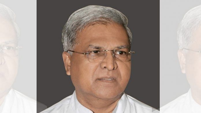 File photo of Madhya Pradesh Governor Mangubhai Chhaganbhai Patel | Twitter @VPSecretariat