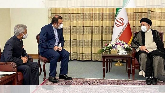 External Affairs Minister S. Jaishankar (left) with Iranian President-elect Ebrahim Raisi (right) | Twitter