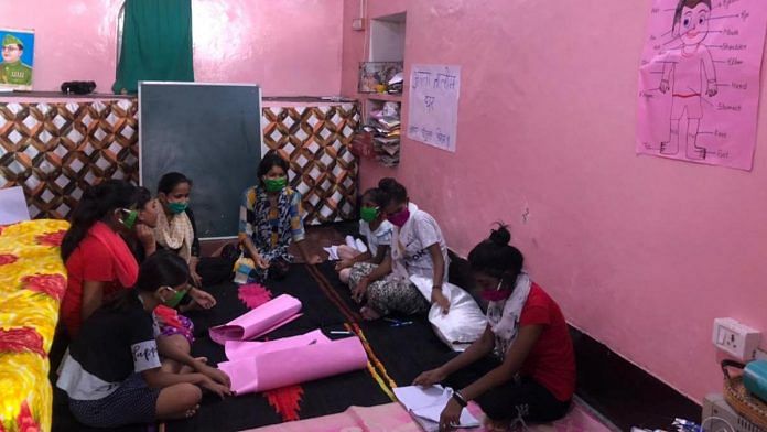 Girl students study at a 'Apna Taleem Ghar' centre in Ayodhya | Jyoti Yadav | ThePrint