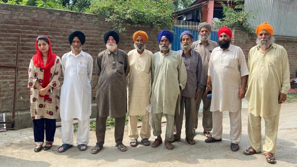  Members of the Sikh community at Shatrugaon. On the extreme left is Manpreet Kaur | Photo: Ananya Bhardwaj/ThePrint