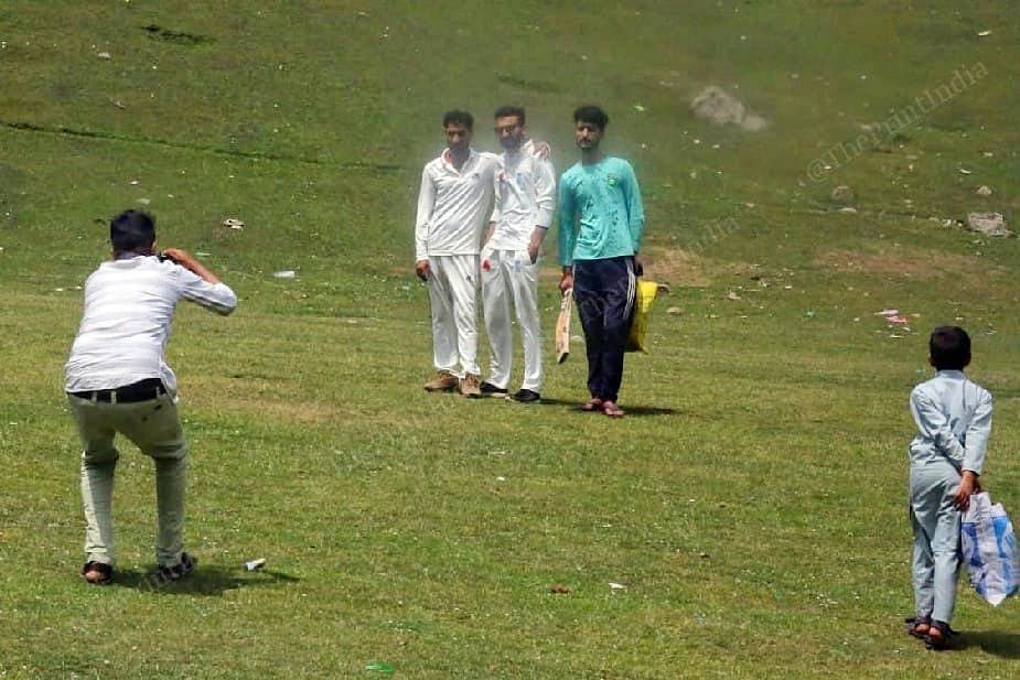 Youngster posing photographs before the match at Homepabthri kulgam district | Photo: Praveen Jain | ThePrint