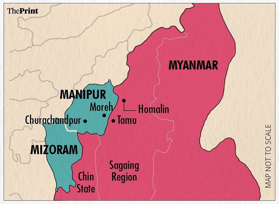 India shares a 1,643-km border with Myanmar | Illustration: Ramandeep Kaur