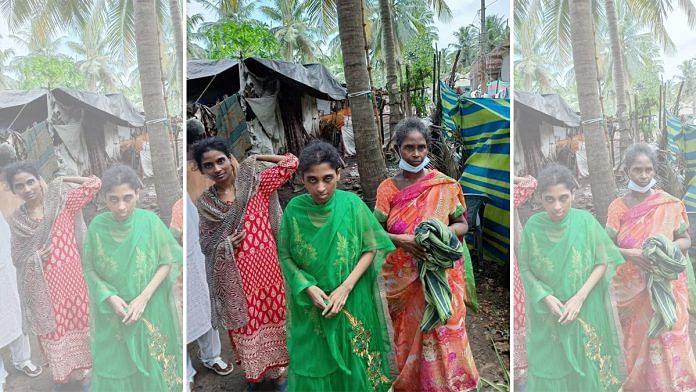 Three women from a family in Kadali village in Razole Mandal, Andhra Pradesh, who have been found in ill-health after self-isolation for 15 months. | Photo by special arrangement