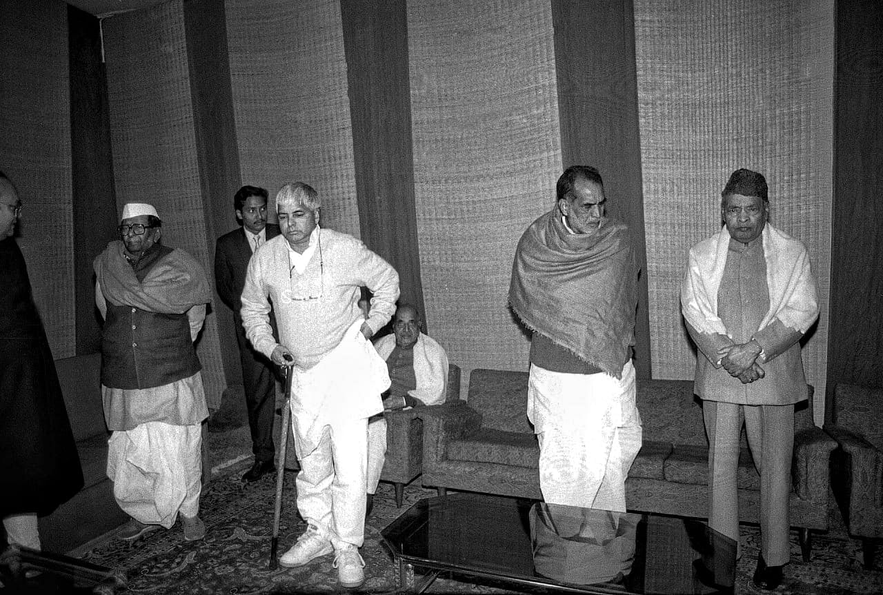 )From left to right): Lalu Prasad Yadav, Chandra Shekhar and former PM Narasimha Rao | Photo: Praveen Jain