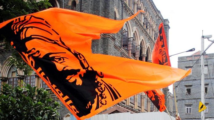 Flags during a Maratha community rally