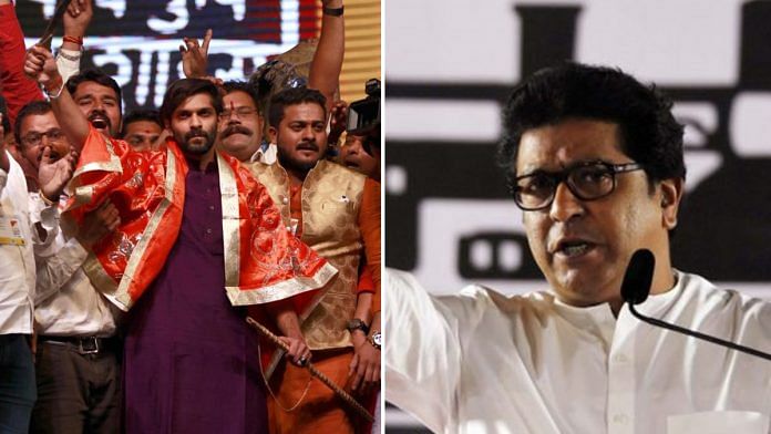 (L-R) Maharashtra Navnirman Sena chief Raj Thackeray is grooming his son, Amit Thackeray, to take up administrative responsibilities within the party | The Print