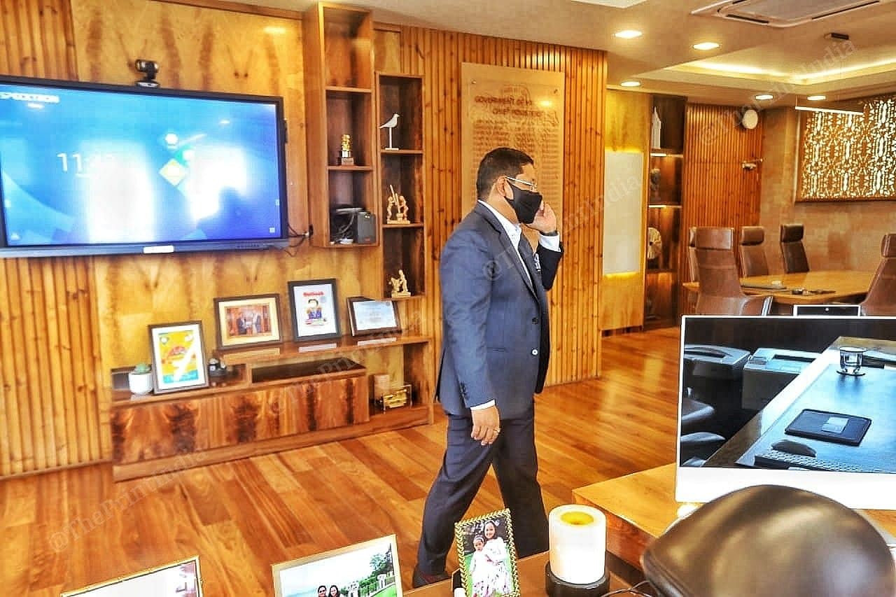 Meghalaya Chief Minister Conrad Sangma at his office in Shillong. | Photo: Praveen Jain/ThePrint 