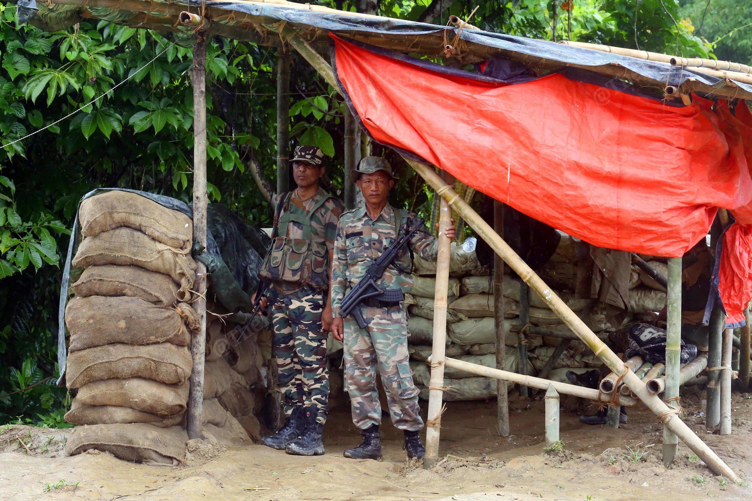 Mizoram Jawan keeps eye on movements of Assam police force | Photo: Praveen Jain | ThePrint