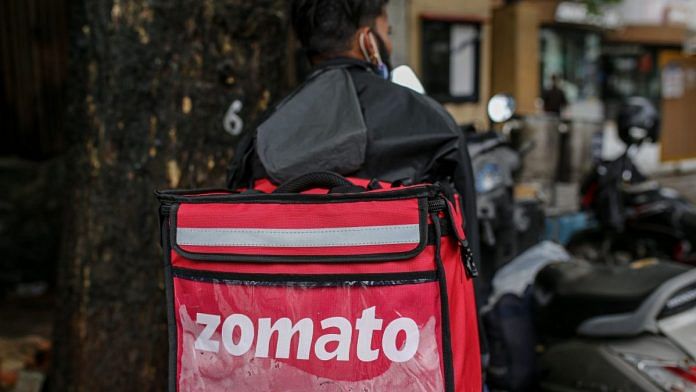 A Zomato delivery rider | Representational image | Photo: Dhiraj Singh | Bloomberg
